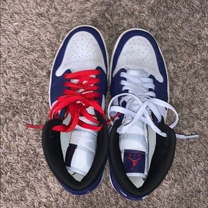 Blue and baby blue Jordan’s